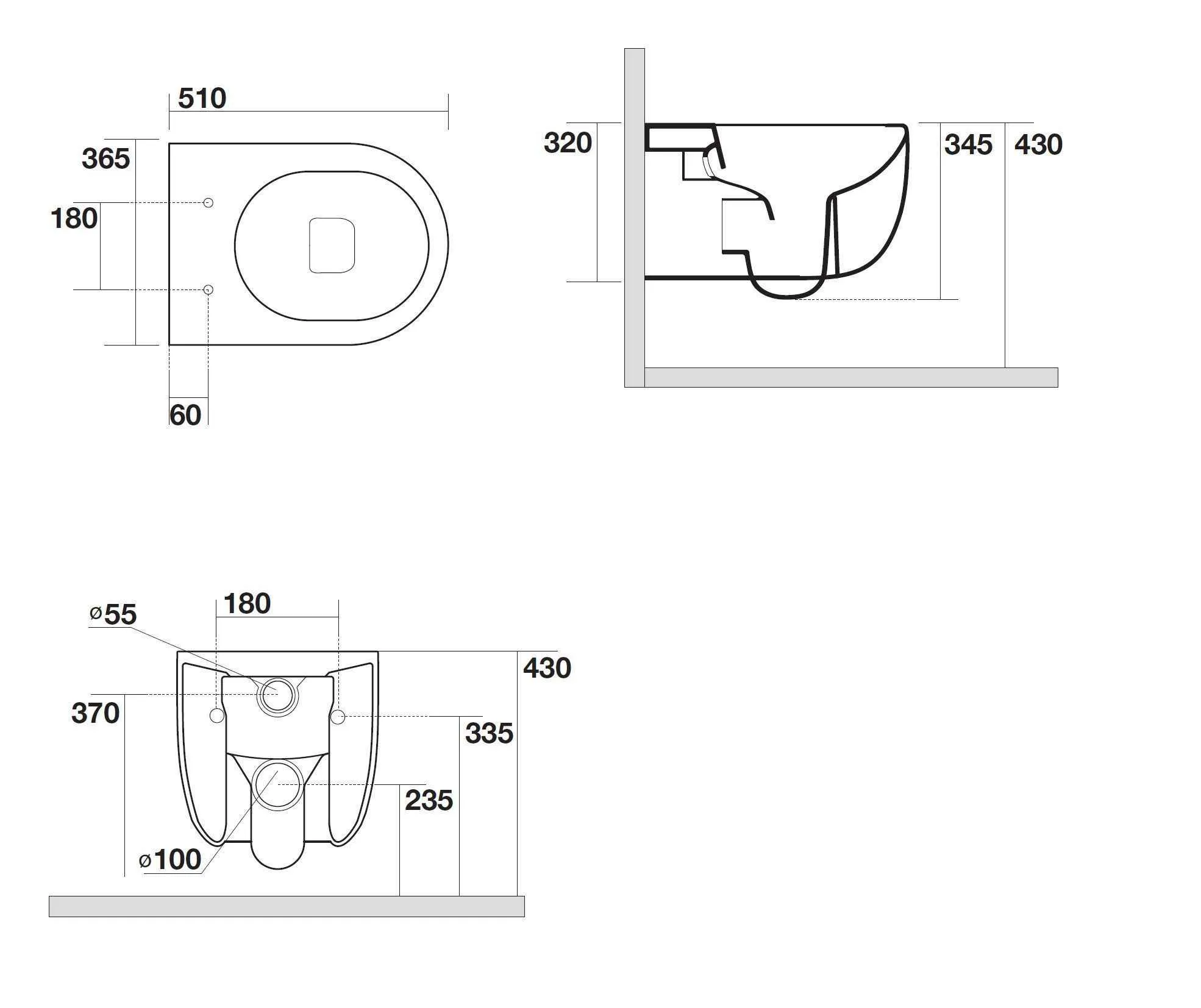 Унітаз підвісний AXA Glomp 0201009