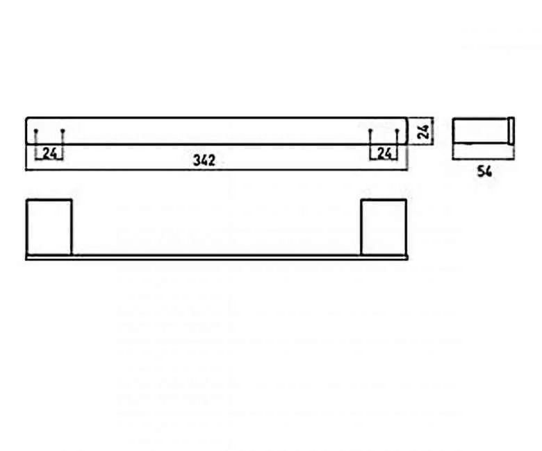 Loft Тримач для рушника 342 мм, хром 0570 001 30