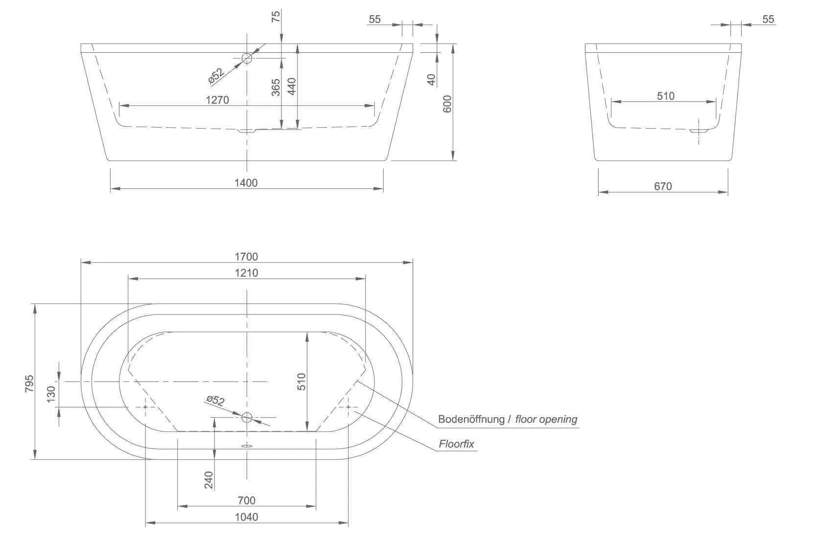 Окремостояча ванна Knief Neo neo 0100-276 белый-глянцевый