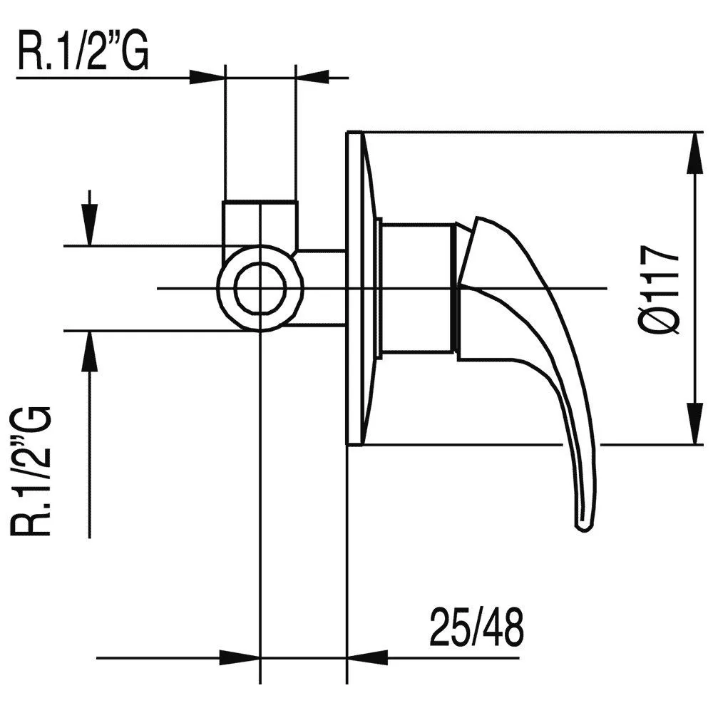 Смеситель для душа Mono - Tres