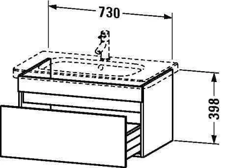 Тумба DuraStyle Duravit  730 x 368 мм (без раковини) DS639909191
