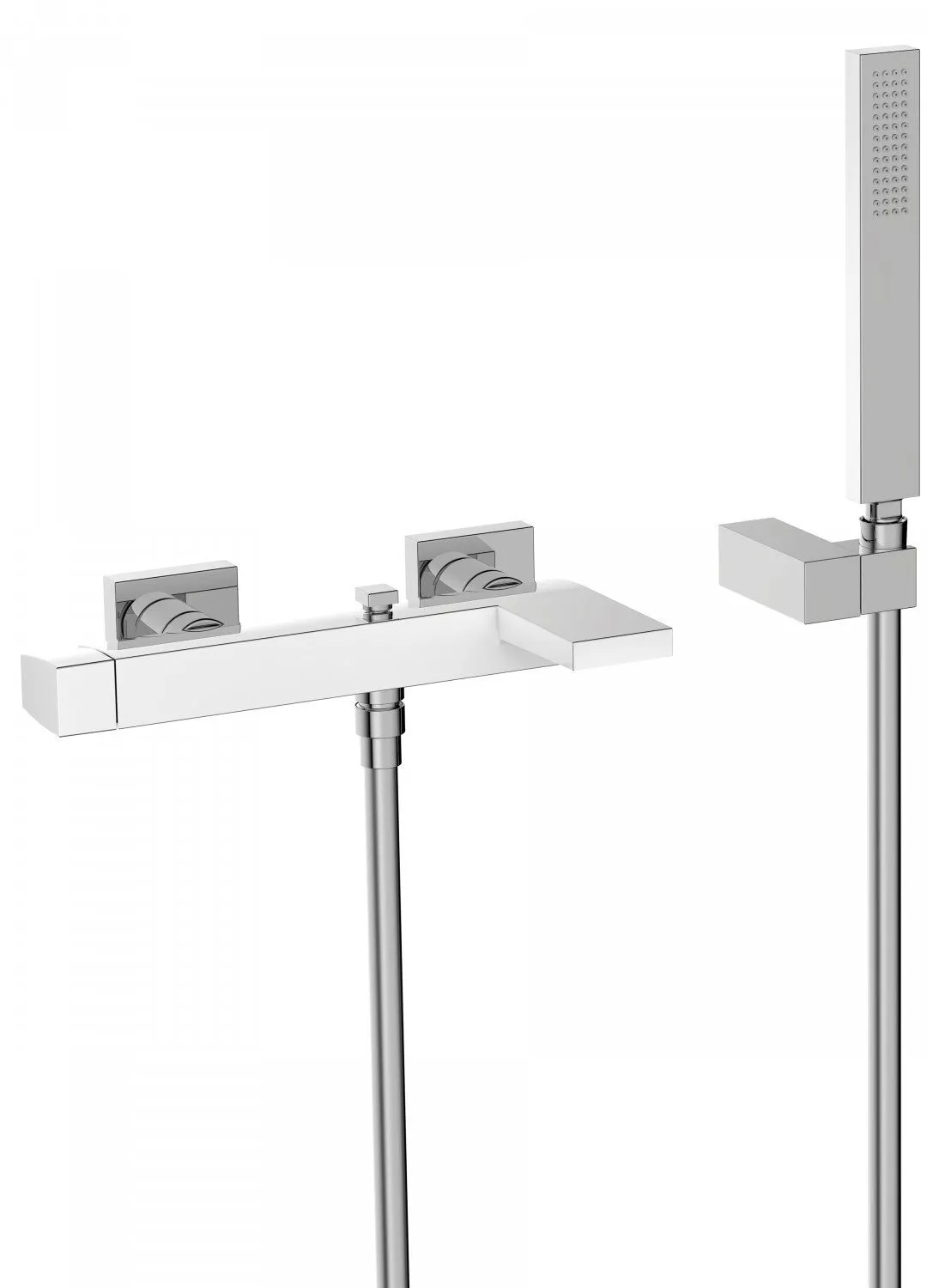 Наборы: смеситель для ванны с душевым набором Tres Slim 20217001BL