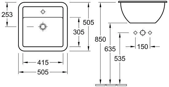 Умывальник Villeroy & Boch Loop & Friends 51565001