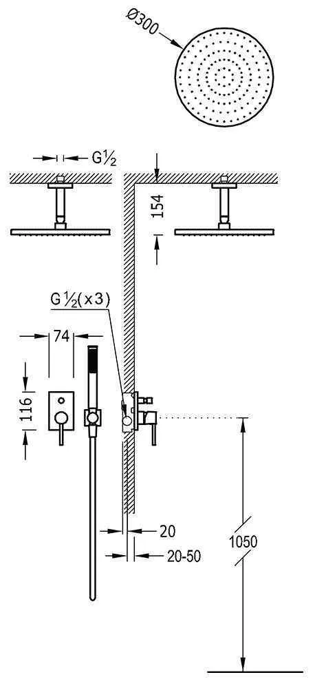 Душевая система Tres Max 06218080