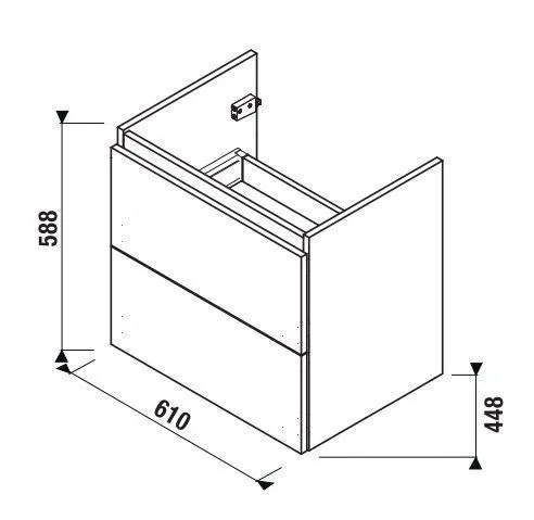 Тумба с умывальником Jika Mio H812714H7154500