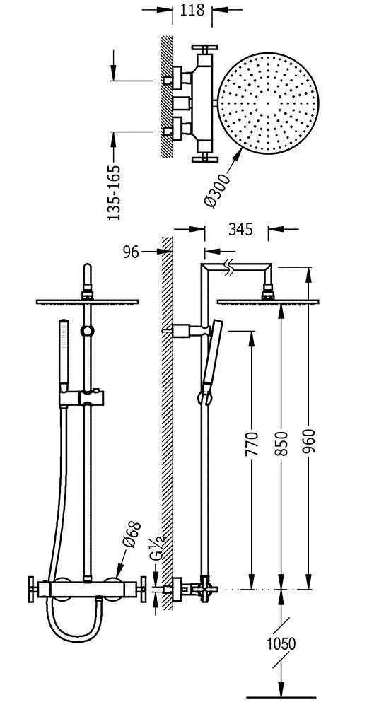 Душевая система Tres 06339301