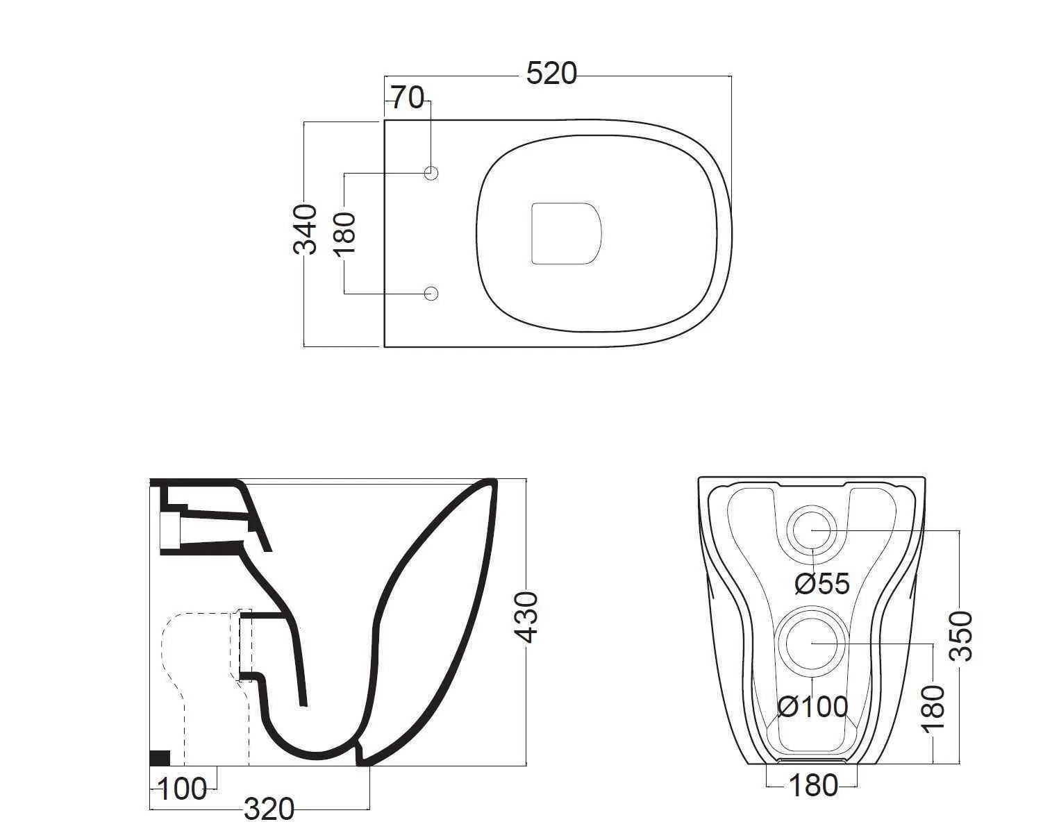 Унітаз підлоговий AXA Wild 3001601