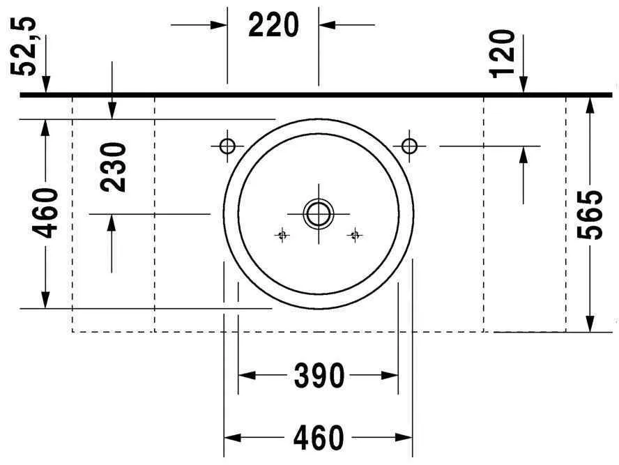 Умывальник на столешницу Duravit Starck 1 0445460000