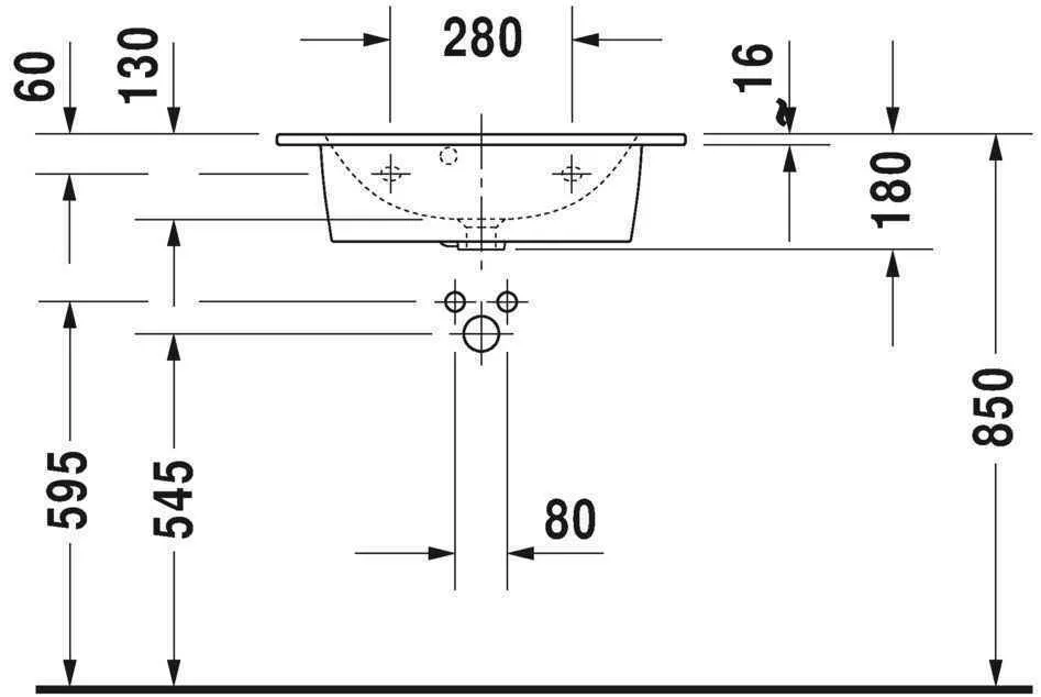 Умивальник Duravit ME by Starck (компакт) 2342630030