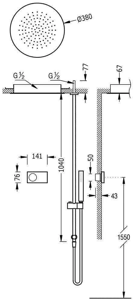 Душова система Tres Shower Technology 09288565