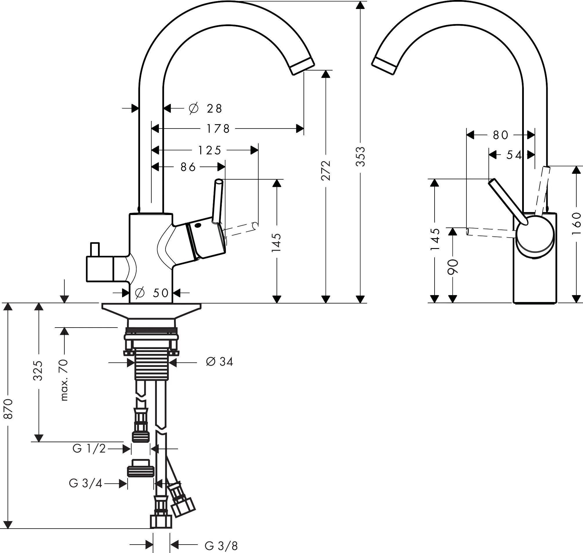 Змішувач для кухні Talis M52 Hansgrohe