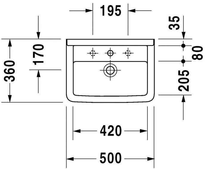 Умивальник Duravit Starck 3 0300500000