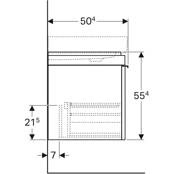 Тумба для умывальника Geberit CITTERIO 500.563.JI.1