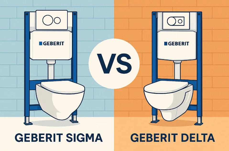 Сравнение инсталляций Geberit Sigma и Delta: что выбрать?