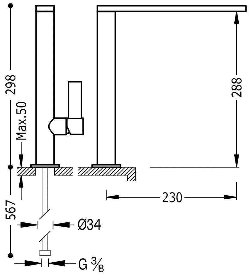 Змішувач на кухню Tres 20548601