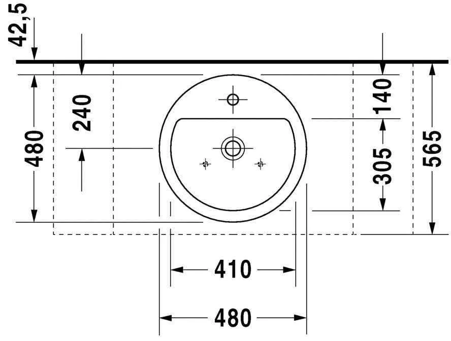 Умывальник на столешницу Duravit Starck 1 0446480000