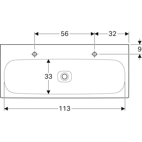 Умывальник подвесной Geberit CITTERIO 500.553.01.1