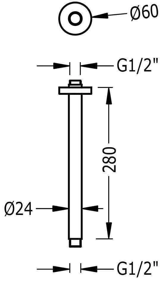 Тримач для верхнього душа Tres 13462102