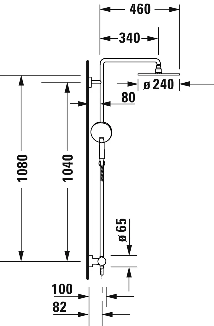 Душова система з змішувачем C.1 Duravit C14280007010