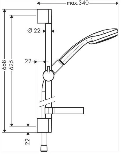 Croma100 Multi Душевый набор. хром