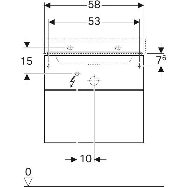 Тумба для умывальника Geberit XENO121 500.506.43.1