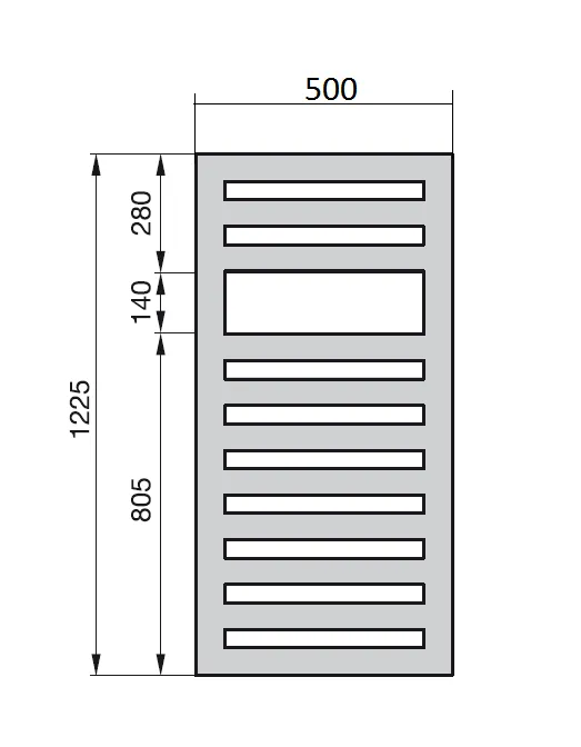 Рушникосушка комбінований Zehnder Metropolitan Spa METM-120-050/GD