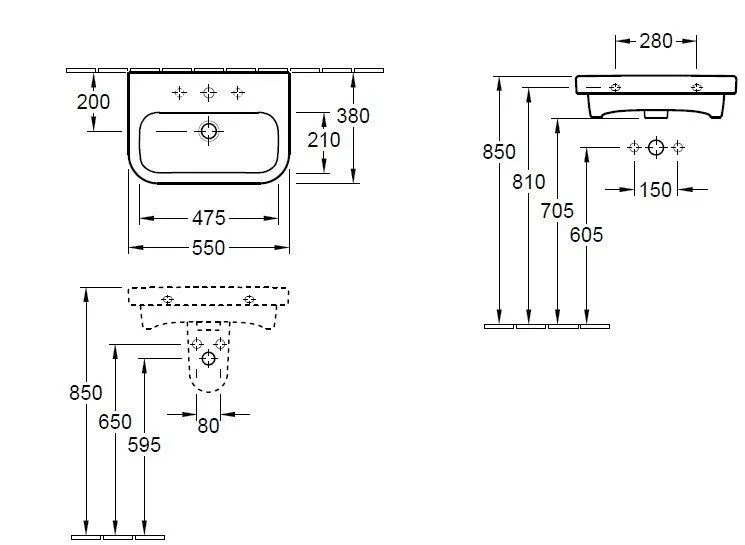 Подвесной умывальник Villeroy and Boch Architectura 418956R1