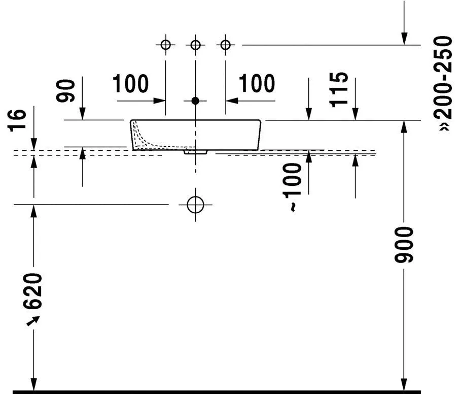 Умывальник на столешницу Duravit Starck 2 2321440000