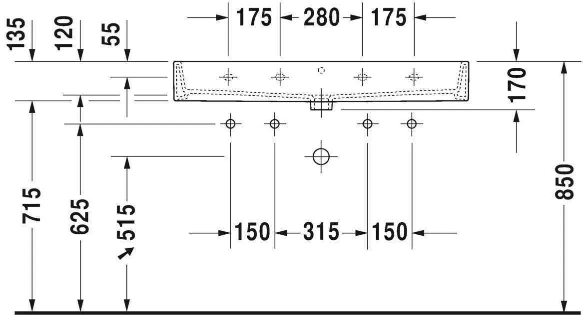Умивальник Duravit Vero Air 2350100024