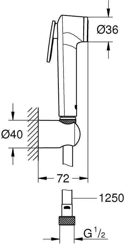 Гигиенический душ Grohe Tempesta-F 26354000