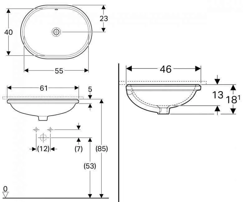 Умывальник Geberit Variform