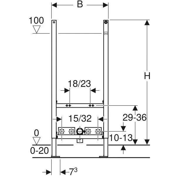 Инсталляция для биде Geberit Duofix