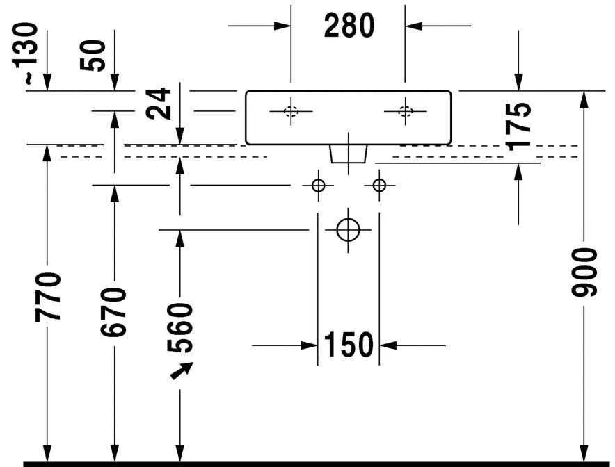 Умивальник на стільницю Duravit Vero 0454500027