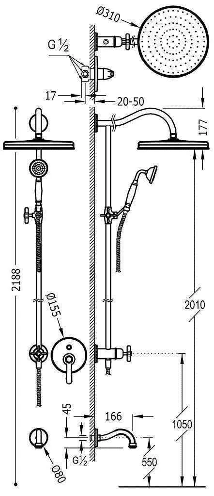 Душова система Tres Clasic 24218006
