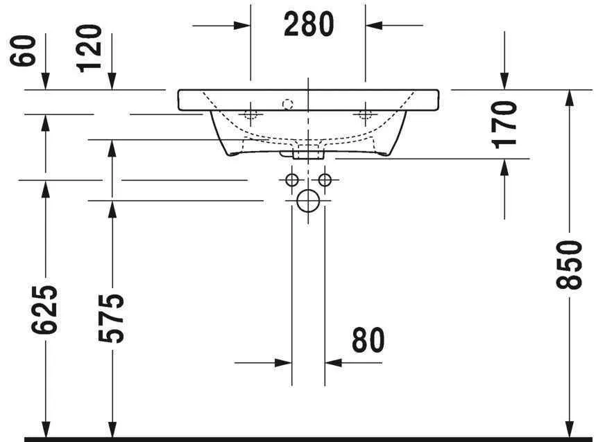 Умивальник Duravit DuraStyle 2337630030