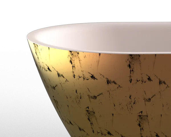 Отдельностоящая ванна Knief Neo neo 0100-276 Белый матовый / Сусальное золото