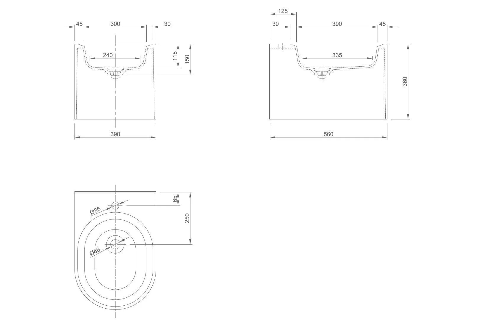 Биде подвесное Knief Pearl