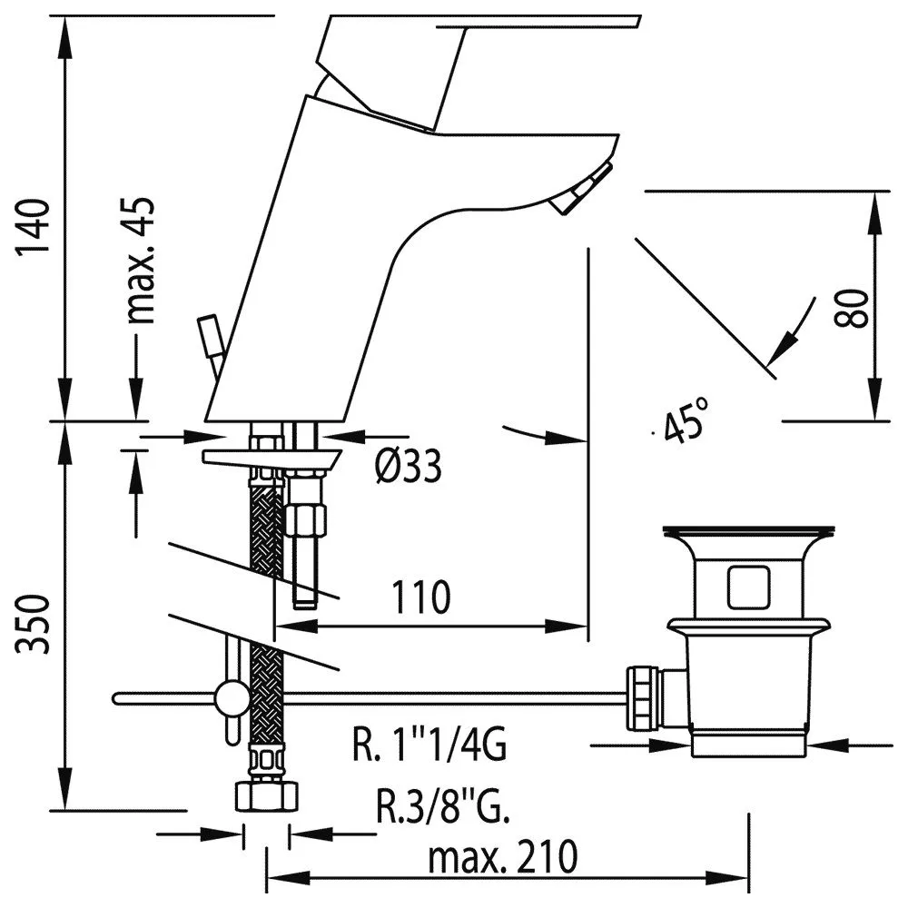 Смеситель для раковины BM - Tres 139104DA