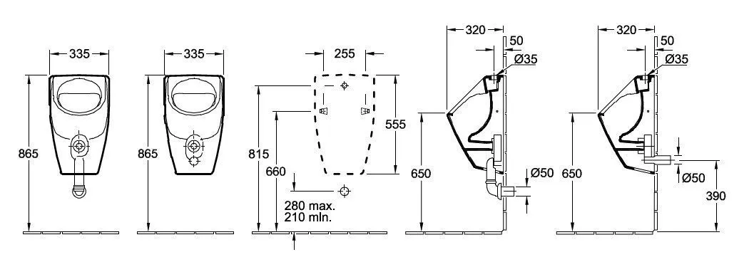 Писсуар Villeroy and Boch O. Novo 75230001