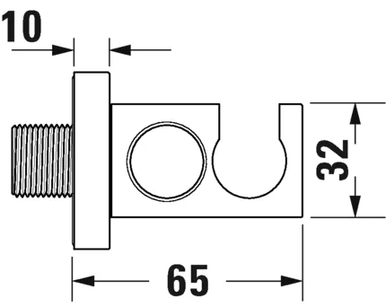 Шланговое під'єднання Duravit з клапаном зворотного потоку в муфті шланга UV0630007000