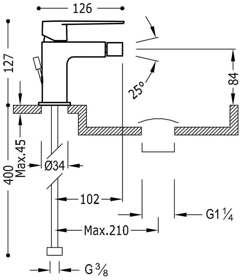 Змішувач для біде Tres Class 20512001D