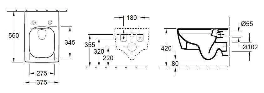Унітаз підвісний Villeroy and Boch Memento 2.0 4633R001