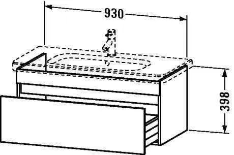 Тумба DuraStyle Duravit  930 x 448 мм (без раковини) DS638207979