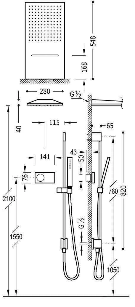 Душова система Tres Shower Technology 09288307