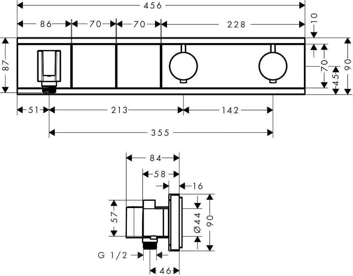 Термостат Hansgrohe RainSelect 15355600