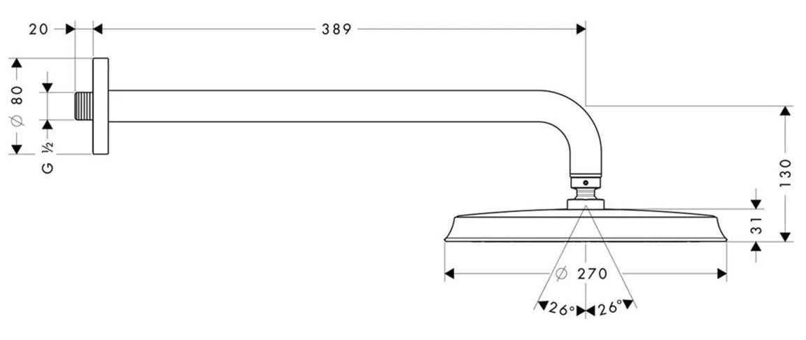 Ручний душ Hansgrohe Metropol 27424090