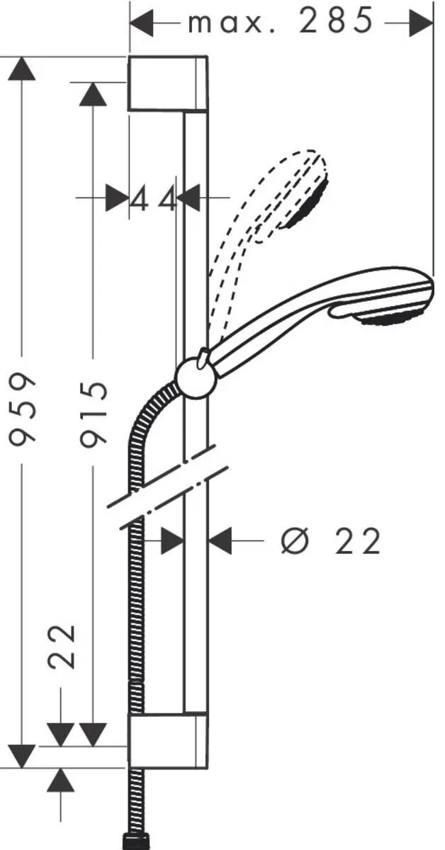 Душевой набор Hansgrohe Crometta Multi (85/900-650) 3jet 27766000