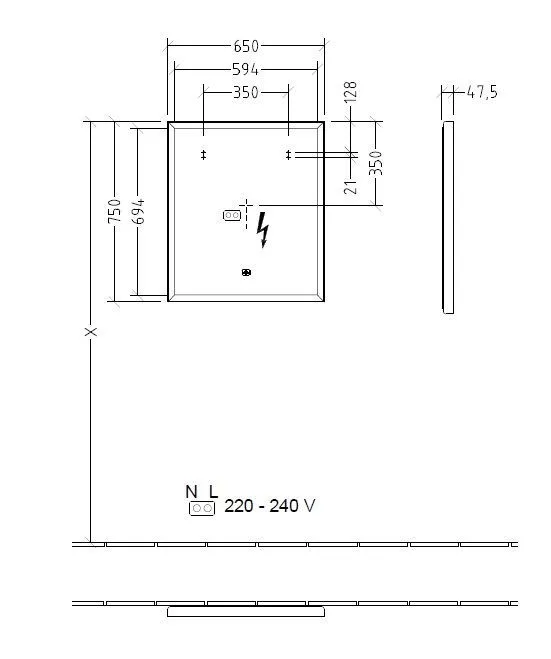 Зеркало с подсветкой Subway 3.0 Villeroy & Boch A4636500