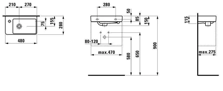 Умивальник Laufen PRO S H8159550001041