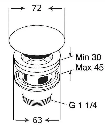 Push-open клапан керамический, белый ( новий арт.68170001)